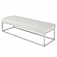 White Leatherette Bench (BNCH08)