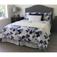 Blue/White Floral Queen Bedding (BSQ22)