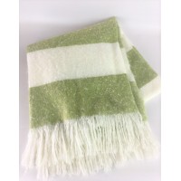 Green and White Throw (THR08)